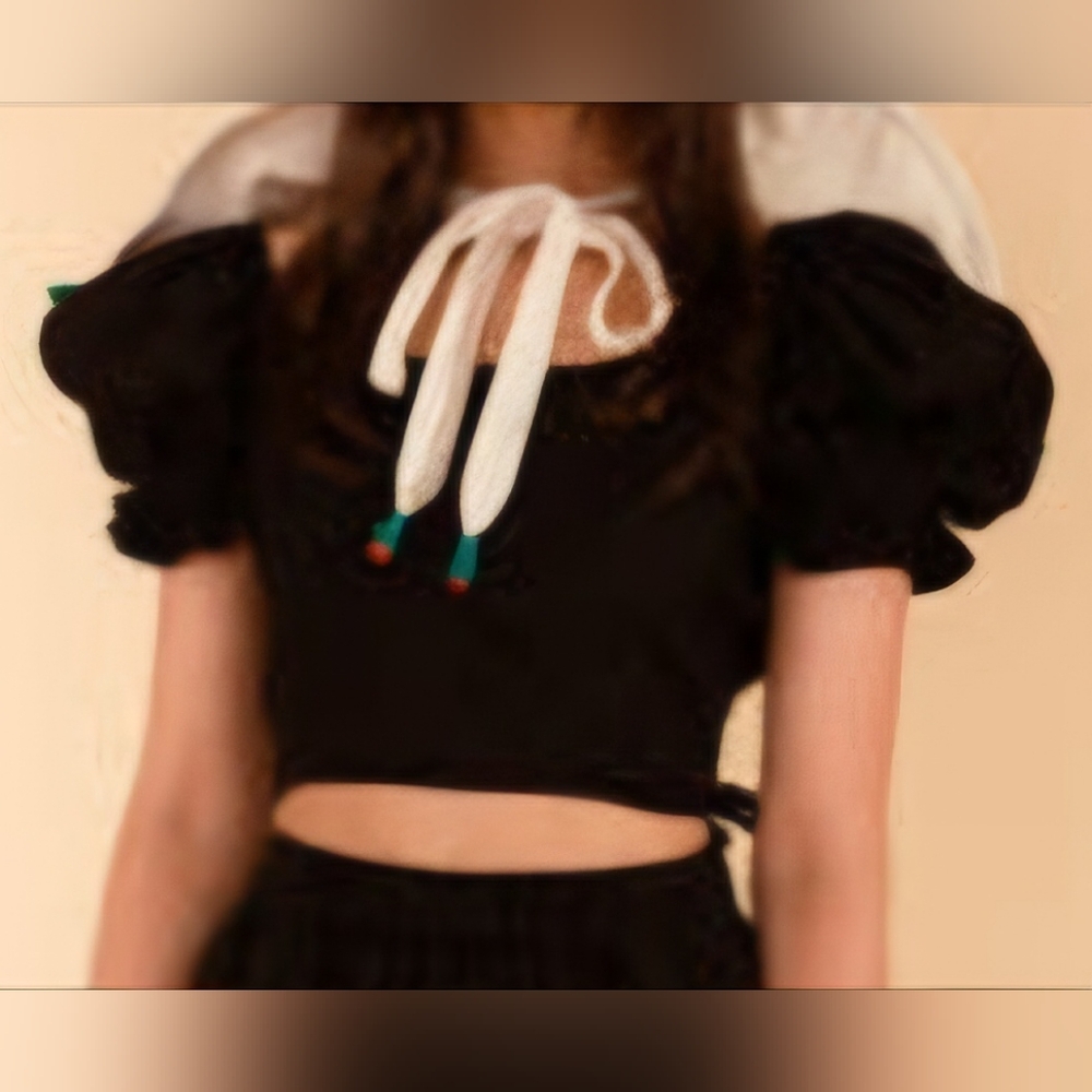 Samantha Pleet Black Bewitched Blouse